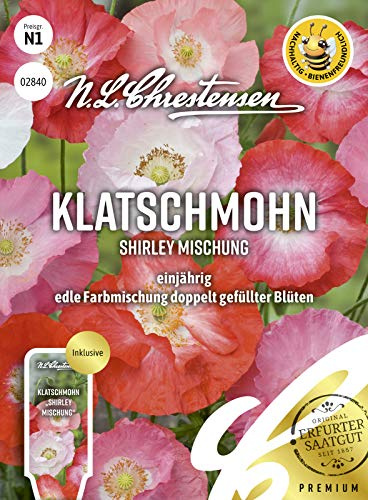 Klatschmohn Shirley Mischung Samen, Saatgut