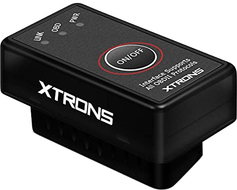 XTRONS Wireless Bluetooth OBD2 II Car Auto Diagnostic Scanner Tool Car Code Reader Check Engine with ON/OFF Switch Android Car Stereo