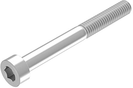 SECCARO Zylinderschraube M6 x 55 mm, Edelstahl V2A VA A2, DIN 912 / ISO 4762, Innensechskant, Teilgewinde, 20 Stück