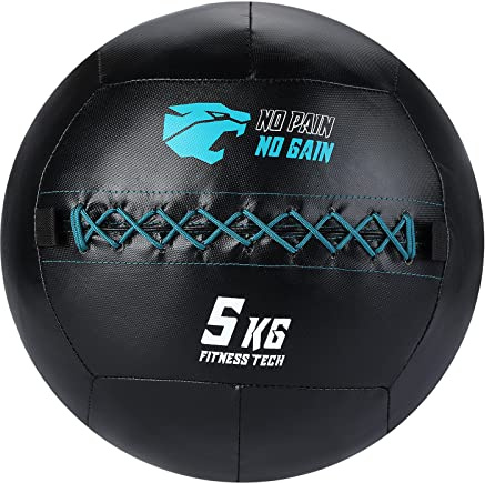 Fitness Tech Balón Medicinal Fitness Cross Training 3-14 kg Wall Ball (5 kg)