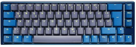 Ducky One 3 Daybreak - Mechanische Gaming Tastatur Deutsches Layout im SF-Format (65% Keyboard) mit Cherry MX Blue Switches, Hot-Swap-fähig und RGB-Beleuchtung