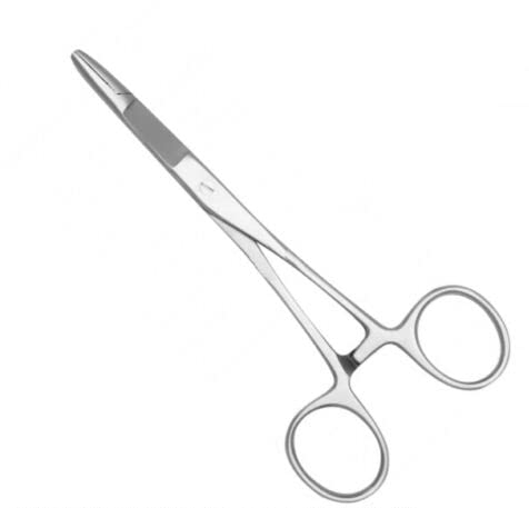Pinzas de pesca de acero inoxidable para quitar anzuelos de acero inoxidable, alicates de bloqueo, soporte para pendientes, tijeras de pesca Mayo Hegar, herramientas veterinarias, 15 cm