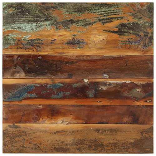 Hovothy Tischplatte 60x60 cm 15-16 mm Massivholzplatte Massivholz Schreibtisch Eiche Massiv Holzplatte Rustikal Naturholz Platte Wetterfest Massives Altholz