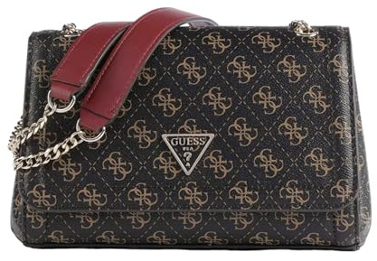 GUESS Noelle Covertible Xbody Flap Bag Brown