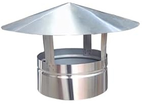 Chimney Cowl Cap, Roof Cowl Rain Cover，Protector Cap Ending Draught Fire Roof Cowl，Stainless Steel Cowl，Chimney Pot Cap High Top High Top Top All Purpose Chimney Cowl ( Size : D8cm*20cm/3.15in*7.87in