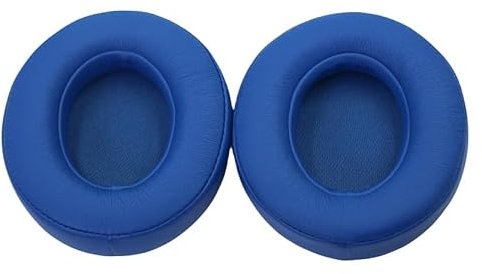 Cuscinetti auricolari di ricambio compatibili con cuffie Beats Studio 2 e 3 cablate/wireless/modello B0501 B0500, pelle proteica e memory foam, blu