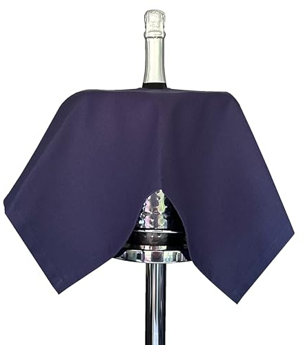 BOTTLECLOTHS - Original Collection, Chiffon pour Bouteille pour Seaux à Glace, Coton, 54 cm, Trou Central, Cercle Piqué (Bleu Royal, Paquet de 1)