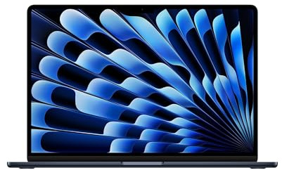 2023 Apple MacBook Air med Apple M2 -chip (15-tum, 8GB RAM, 512GB SSD Kapacitet) (QWERTY English) Midnatt (Renoverad)