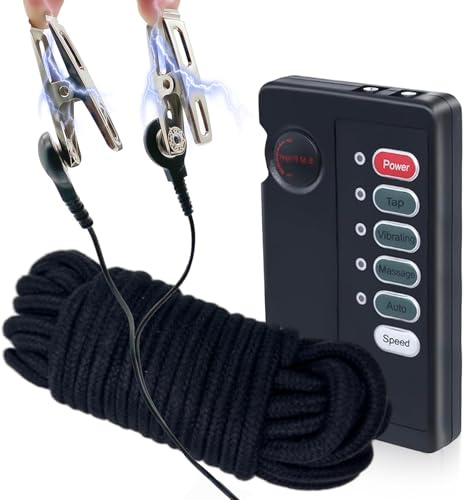 Nippelklemmen Brustwarzen Elektrostimulation Extrem Metall Einstellbare Nippel Klemmen Stimulator Elektro-Schock Clip Nipple Clamps BDSM Klitoris Schamlippen Clips Bondageset Fessel Set Anfänger