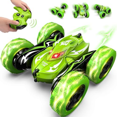 HappyGoLucky Remote Control Car - Dinosaur Monster Truck Toys for 3-12 Year Old Boys - All Terrain Step RC Car - Perfect for Outdoor Play & Christmas Gifts