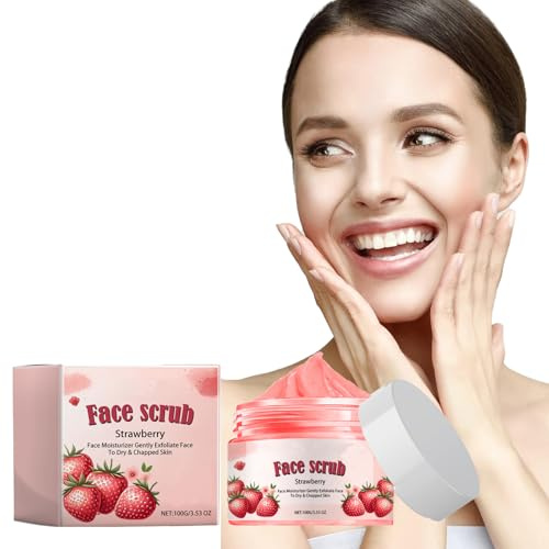 Tkekruh Gommage Visage 100g,Skin Detox Peau Soin Exfoliant, Deep Cleanse, Éclaircissant Doux Éclaircissant Points Noirs Taches Acné, Hydratant Visage, Purification, Daily Care