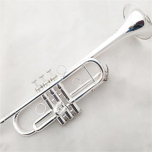 Trompete Blechblasinstrument C-Trompete Versilbert Leicht Zu Spielen Anfängerprüfung Professionelle Band