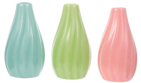 Alipis 3st Schlichte Vase Aus Keramik Porzellan Grüne Vase Kleine Klare Vase Wohnzimmer Vase Schwarze Vasen Wohnkultur Farbvase Künstlich Kleine Vasen Wandvase Terrarienglas Dekorbehälter