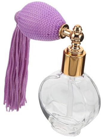 Healvian Atomizador De Perfume Vintage Recargable Vidrio Viaje Pequeño Portátil Para Polvos y