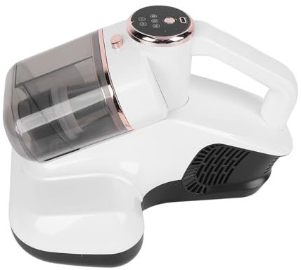 Aspirapolvere Materasso, Aspirazione Forte 10000pa 253,7 Nm Pulizia Profonda Aspirapolvere Letto, Aspirapolvere Portatile Versatile con Pattumiera da 400 Ml per Fogli di Cuscini