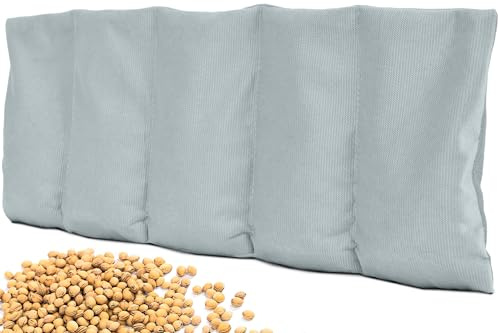 Amilian Kirschkernkissen 55x20 cm – Wärmekissen & Kältekissen mit 100% Kirschkerne – Körnerkissen für Mikrowelle – ideal für Nacken, Schulter, Rücken & Bauch - Nachtnebel