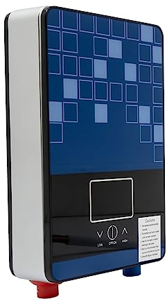 Riscaldatore istantaneo elettrico digitale senza serbatoio doccia acqua calda, adatto per bagni, parrucchieri, hotel, saloni di bellezza, scuole, ospedali (blu)