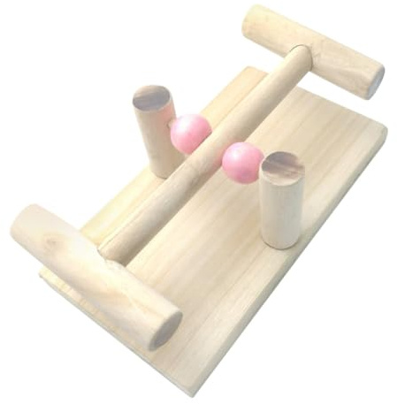 SUPVOX Juguete Balancín para Pájaros y Hámsters Madera Duradera Diseño Creativo para Trepar y Morder Accesorio para Jaulas de Mascotas Pequeñas Color Aleatorio Color