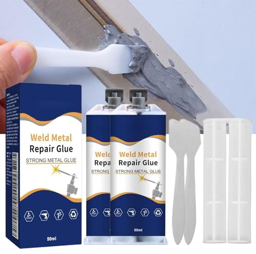 Soudure à Froid Metal,50ml 2pc Pâte Réparation en Métal,Magic Welding Glue,Colle Metal Extra Forte,Soudure Magique Colle, Colles Époxy Métal,pour Réservoirs Carburant,Plomberie