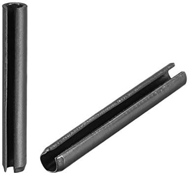 sourcing map Slotted Spring Pin - 5mm x 50mm Plain Finish 65Mn Roll Assortment Kit for Small Machine Projects 30Pcs