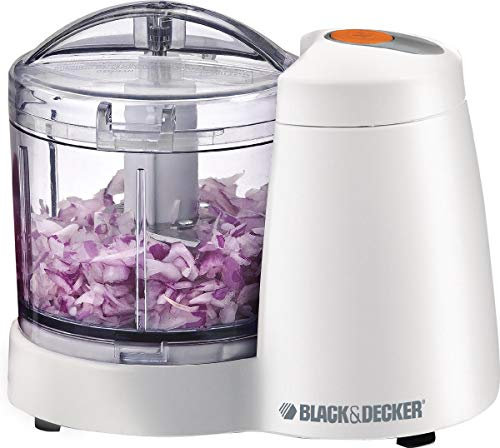 Black+Decker SC350 Universal Zerkleinerer 120W, 350ml Behälter, Ultrakompakt, Edelstahl Messer, Sicherheitsverschluss, Gemüseschneider, Multizerkleinerer
