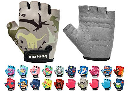 Meteor Barn Cykelhandskar Bike Gel BMX Handske Pojkar Cykelhandskar Flickor Cykelhandskar - Vandring Cykelhandskar Barn Kvinnor Cykelhandskar Barnhandskar Män (S, BLUE)
