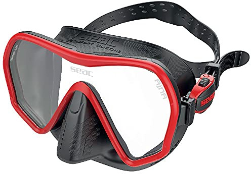 SEAC Ajna, rahmenlose Tauchmaske mit weitem Sichtfeld, 100% Silikonkörper