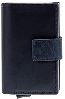 Maitre - Kreditkartenhalter, blau - Slim Wallet für Damen und Herren, mit RFID Blocker, Geldbörse mit Münzfach, Kartenhalter mit Kreditkartenfach