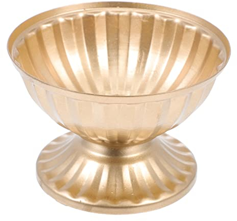 Angoily Blumentopf Golden Pflanztopf Pflanzer Deko Vase Trophäe Retro Blumenkübel Römischer Topf Rustik Blumenkasten Pflanz Pflanzschale Antik Garten Dekoration, PCLZS393C1528RQ02JEK62, 10X6.5CM