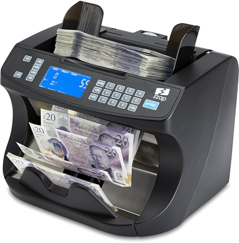 ZZap NC40 Banknote Counter & Counterfeit Detector - Single Denomination Value Counter - Money Cash Currency Machine