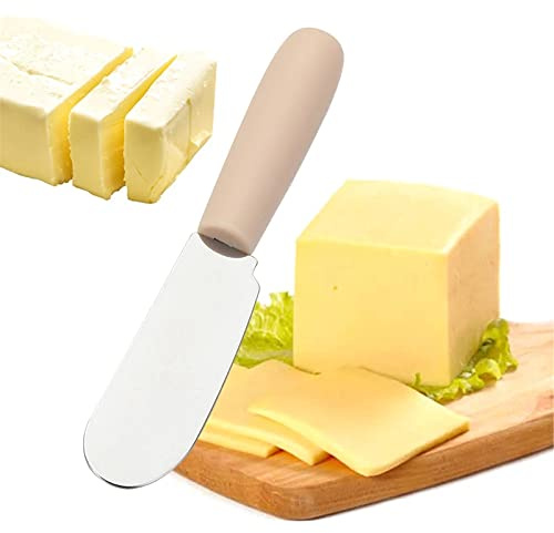 YXSH Buttermesser,Butter Spreader Knife Holz Butterstreuer Messer Edelstahl Brötchenmesser Frühstücksmesser Buttermesser Holzgriff Küche Werkzeuge Frischkäse Würze Messer-2pcs