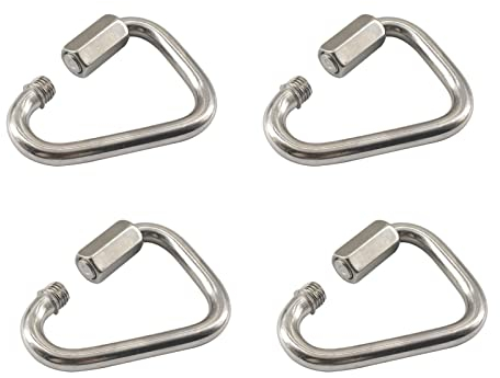 (Lot de 4) M6 triangulaires à maillons rapides en acier inoxydable 304
