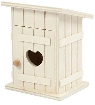 NEU Wichtel Toilettenhäuschen aus Holz, 8x6,5 cm