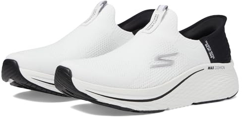 Skechers Mujer MAX Cushioning Elite 2.0 Eternal Slip-In Entrenador | Sin cordones manos libres, máxima amortiguación, espuma viscoelástica refrigerada por aire, entresuela Ultra Go