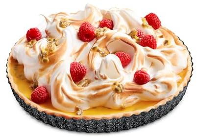 Bakken- Swiss Tart Pan – Quick Release Removable Base, Non-Stick Fluted Edge, Durable Steel - Create Perfect Pies, Fruit Tarts, and Quiches with Ease
