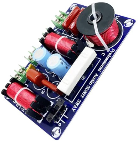 Fiorky Filtre de Haut-forleurs 250 W Diviseur de fréquence Aigus Moyens Basses 3 Voies Audio HiFi Filtre Circuit imprimé 5200 Hz-5500 Hz réglable DIY Systèmes Audio pour la Maison