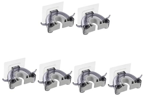 WHAMVOX 3sets Heavy Duty Besen Montieren Mop Griers Mop Aufhänger Clip Für Home Küche Schwarz 2 Stücke * 3