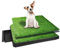 TOOSOAR Lettiera per Cani,Erba Sintetica Toilette per Cani da 63 X 51 cm,con Vassoio e 2 pezzi di Erba Artificiale,per Casa ed Esterni,per Cani e Cuccioli