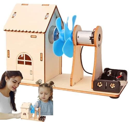 Kit de générateur d'éolienne, kit d'artisanat de modèle d'éolienne | Kit générateur éolien,Modèle de génération physique, jouet électrique d'éoliennes, modèle de générateur d'électricité pour garçons,