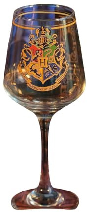 Harry Potter - Glas - Hogwarts - Weinglas 350 ml - Trinkglas Logo - Geschenkbox