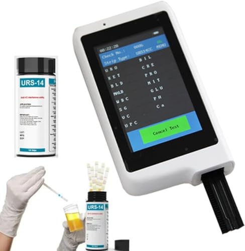 YXZQLOZ Analizador de orina portátil Bluetooth USB, con 14 Tiras reactivas de PH de Rutina (100 Piezas), analizador de orina