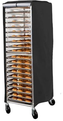 Sealcover Pan Rack Cover, Bakery Single Rack Covers, 210D Oxford Cloth Bread Cover with Zipper Closure & Roll-Up Side for Bakery/23x28x64 Inch
