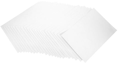 HOMSFOU Selbstklebende Etiketten für Expressversand und Täglichen Gebrauch 50 Din A4 aus Weißem Thermopapier Kratzfest und Leicht Ablösbar