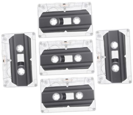 SHINEOFI 5pièces Lot de Cassettes Audio Vierges De Boîtier Plastique Transparent pour Enregistrement Musical Et Vocal