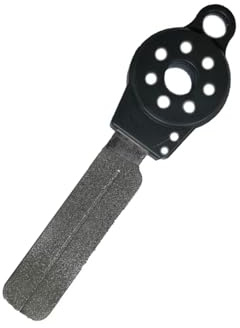 Zktfyshk Affilatrice per ami da pesce, con gancio da pesca, affilatura e affilatura, accessorio per smerigliatura, doppio lato