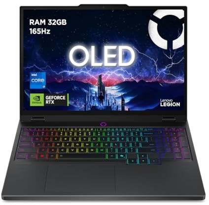 Lenovo Legion 5 Gaming Laptop - Display OLED WQXGA 15 165Hz, Nvidia GeForce RTX 5070 8GB, Intel Core i7-14700HX, RAM 32GB, SSD 1TB, Windows 11 Home, Tastiera RGB italiana - Eclipse Black