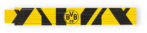 BVB Zollstock, 2 Meter, Gelb-Schwarz, Borussia Dortmund Fanartikel