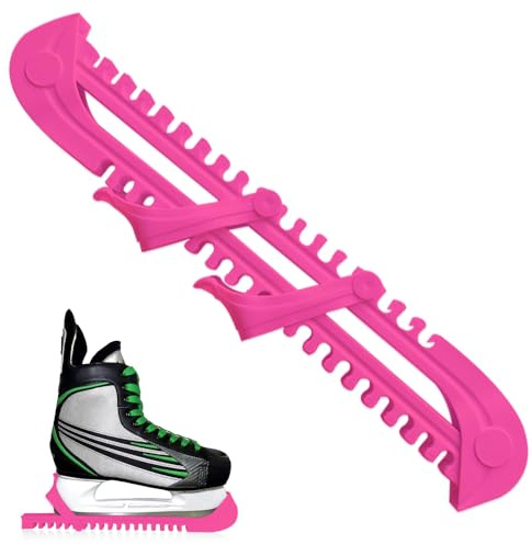 Udbrud Kufenschoner Schlittschuhe, Verstellbarer Schlittschuhschutz Schlittschuhe Schoner Kufenschoner Eiskunstlauf, Schlittschuh Schutz für Kinder Erwachsener (Rosa)