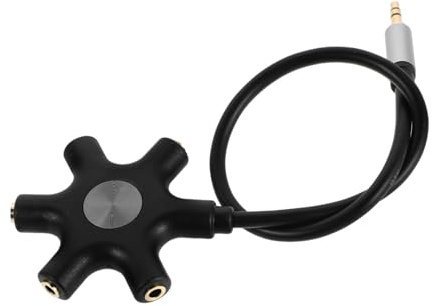 OUNONA Splitter per Cuffie e Microfono Adattatore Audio da Maschio Femmina per Computer Splitter per Jack Telefonico e Cavo Audio Ottico