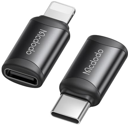 mcdodo USB C Adapter (2 Stück) Adapter Lightning auf USB C mit 3A Schnellladung, Datenübertragung Kompatibel mit iPhone 17 16 15 14, iPad, Galaxy S24 Nicht für Audio OTG
